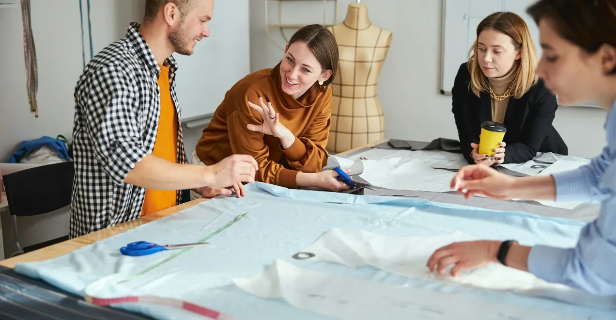Team discussing a new product idea